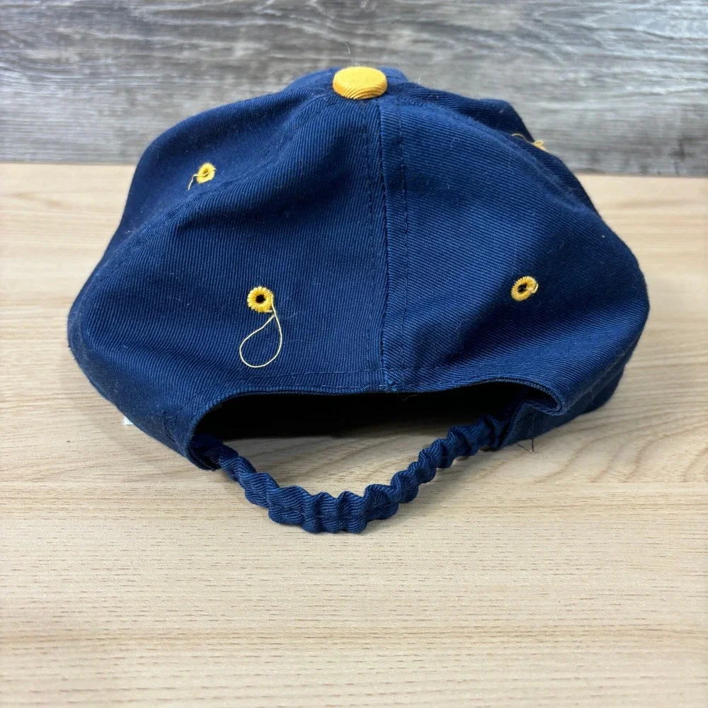 Vintage Michigan Wolverines‎ Hat Cap Kids Blue Yellow Logo 7 Stretch Back